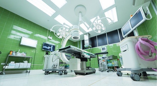 Operating room inside healthcare facility.