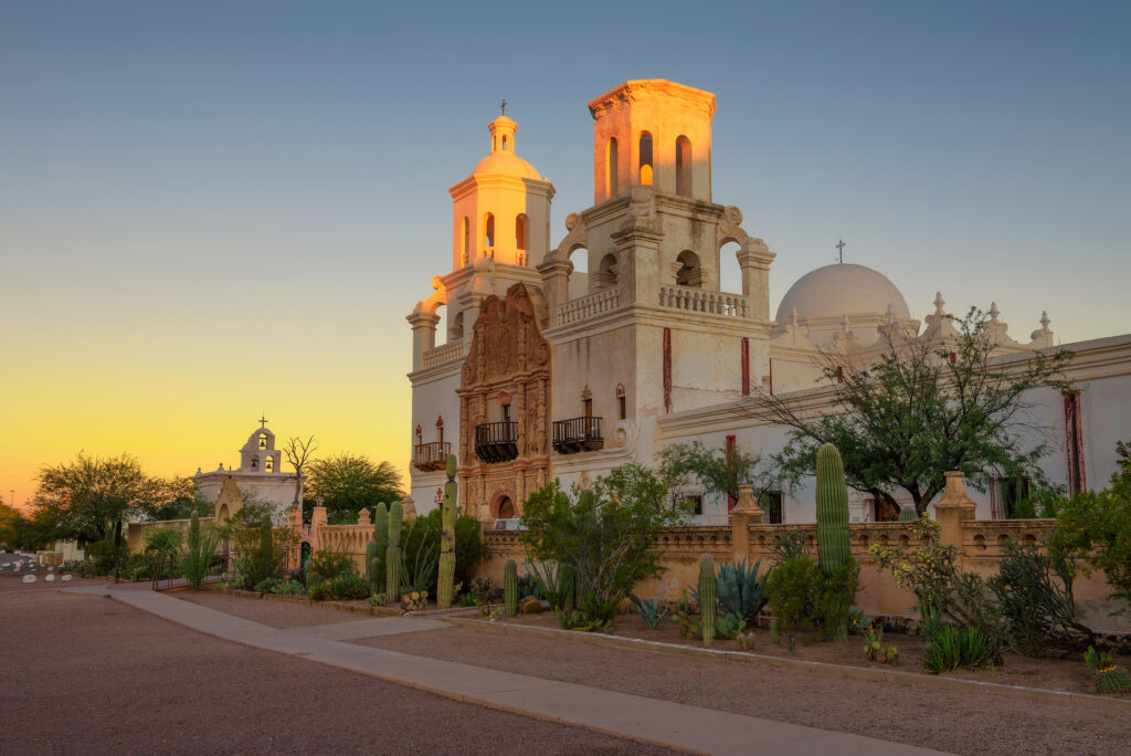 Mission San Xavier del Bac building in Tucson, Arizona.