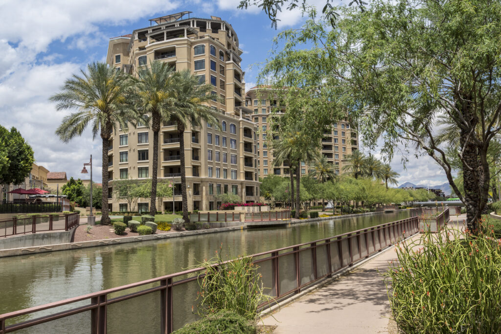 Arizona Canal in Scottsdale.